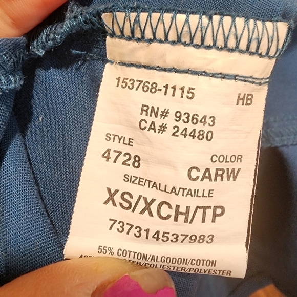 CHEROKEE Women's green scrub top size XS - Picture 10 of 10